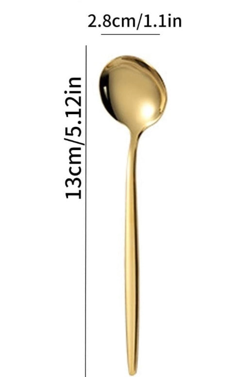 Small gold spoons